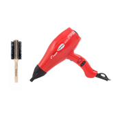Asciugacapelli professionale Ventoso V5 Silex5000 2500 W con spazzola in legno rosso