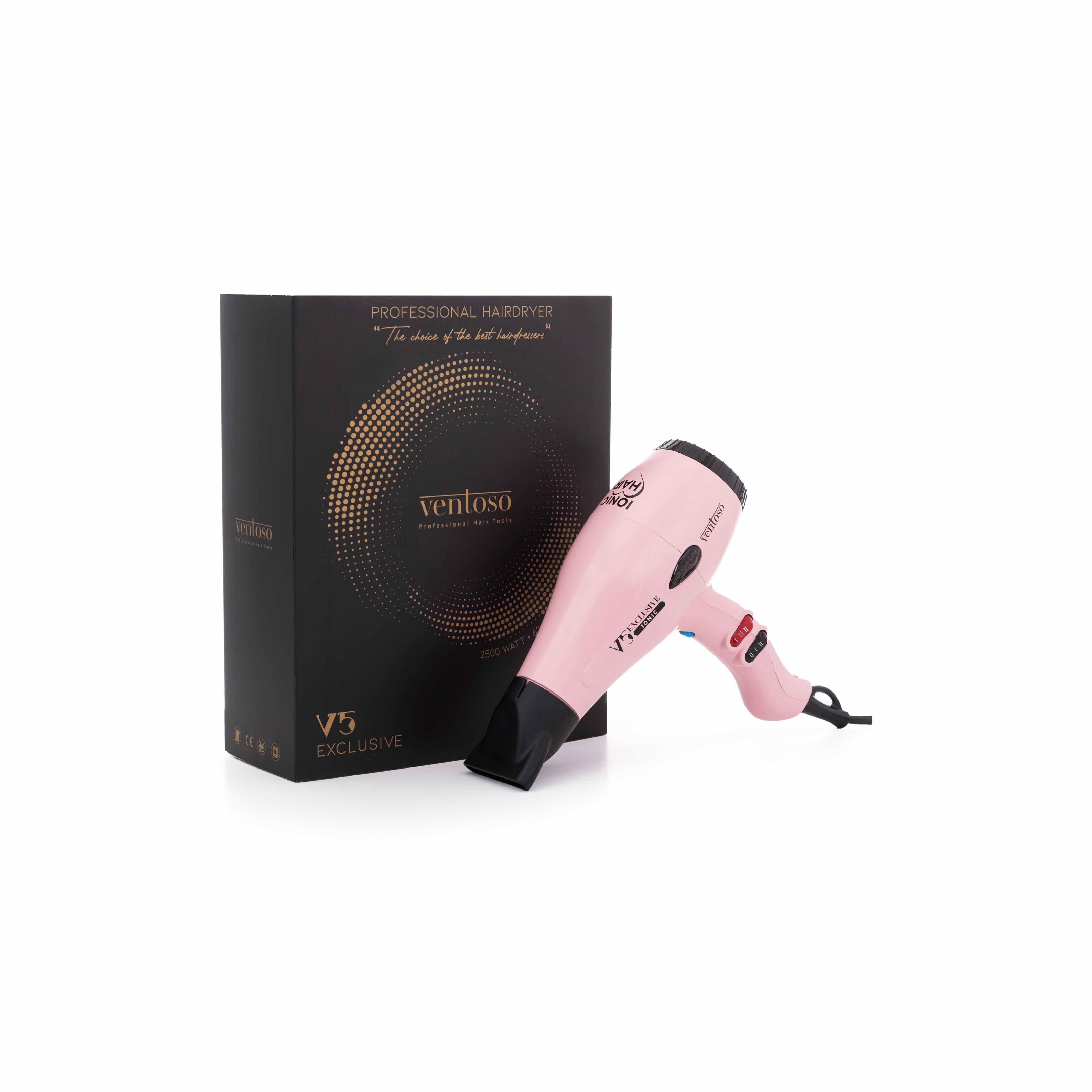 Ventoso V5 Exclusive İyonik 2500 W Profesyonel Fön Makinesi Pinky - Ventoso