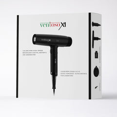 Ventoso X1 İyonik & Kömürsüz Dijital Motorlu Saç Kurutma Makinesi Siyah