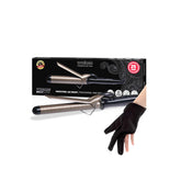 Ventoso Titanyum Kaplı Profesyonel Saç Maşası 25mm Isıya Dayanıklı Maşa Eldivenli - Ventoso