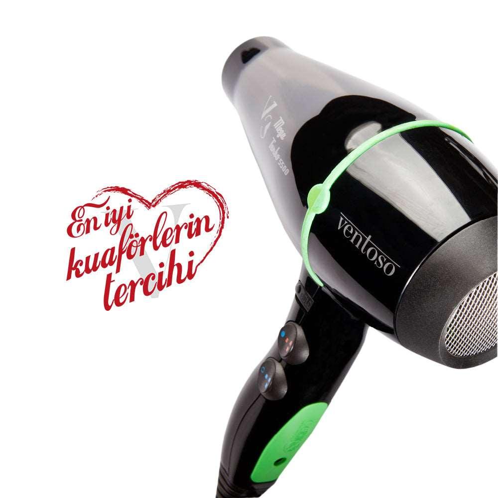 Ventoso V3 MegaTurbo5500 Verde Profesyonel Fön Makinesi Difüzörlü - Ventoso
