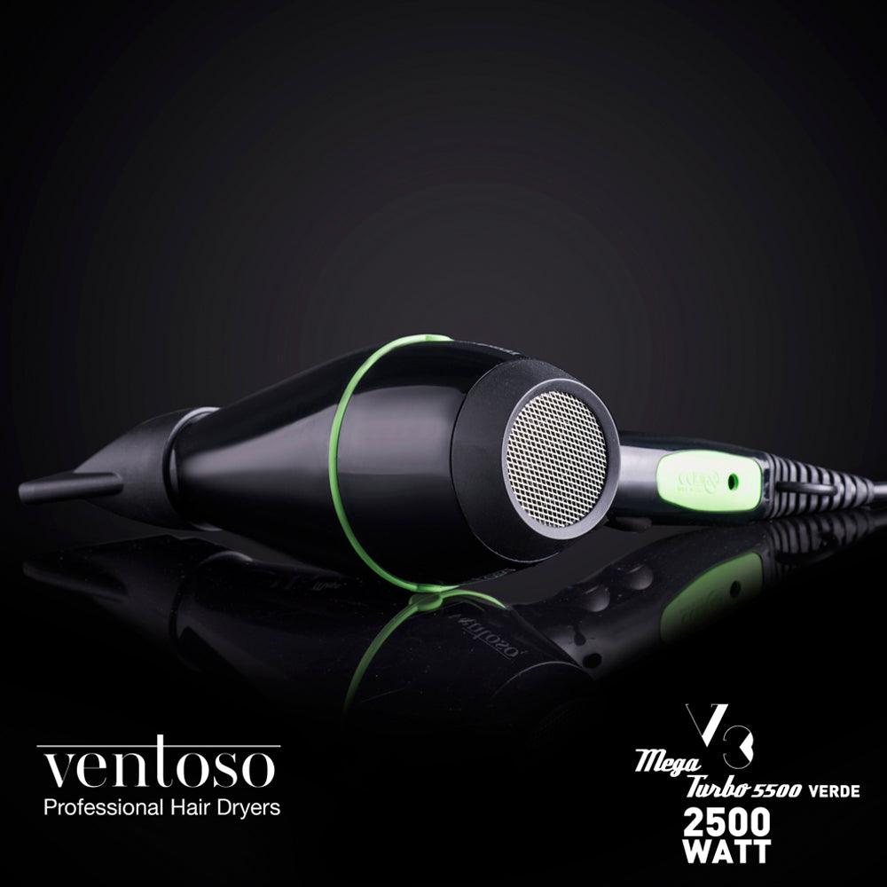 Ventoso V3 MegaTurbo5500 Verde Profesyonel Fön Makinesi Difüzörlü - Ventoso