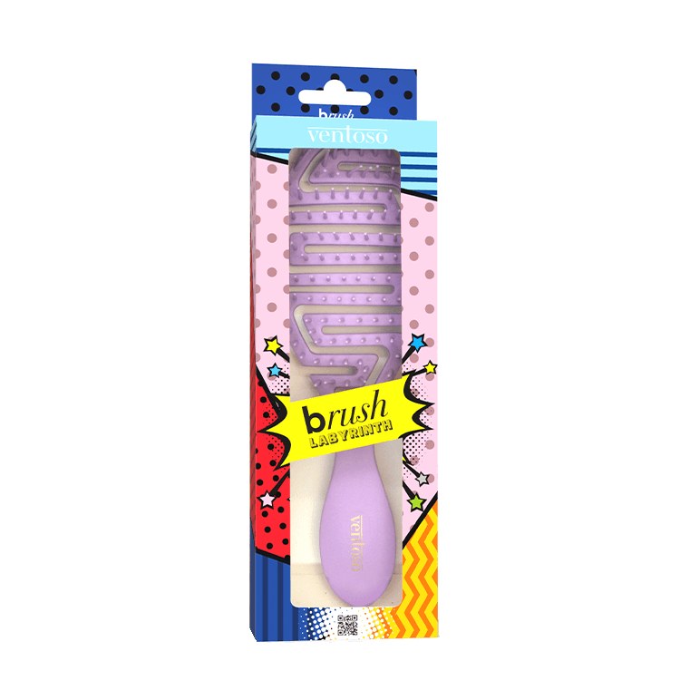 Ventoso V5 Exclusive İyonik Profesyonel Fön Makinesi Nero + Ventoso Labirent Tarak Lila - Ventoso