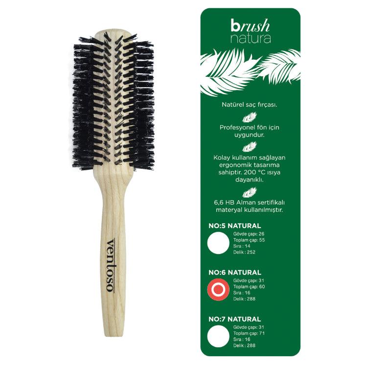 Ventoso V5 Exclusive İyonik Profesyonel Fön Makinesi Rosso + Ventoso Brush Natura No:6 Ahşap Fön Fırçası - Ventoso