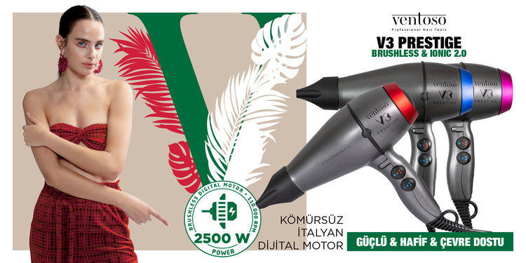 Ventoso kömürsüz motorlu iyonik fön makinesi 