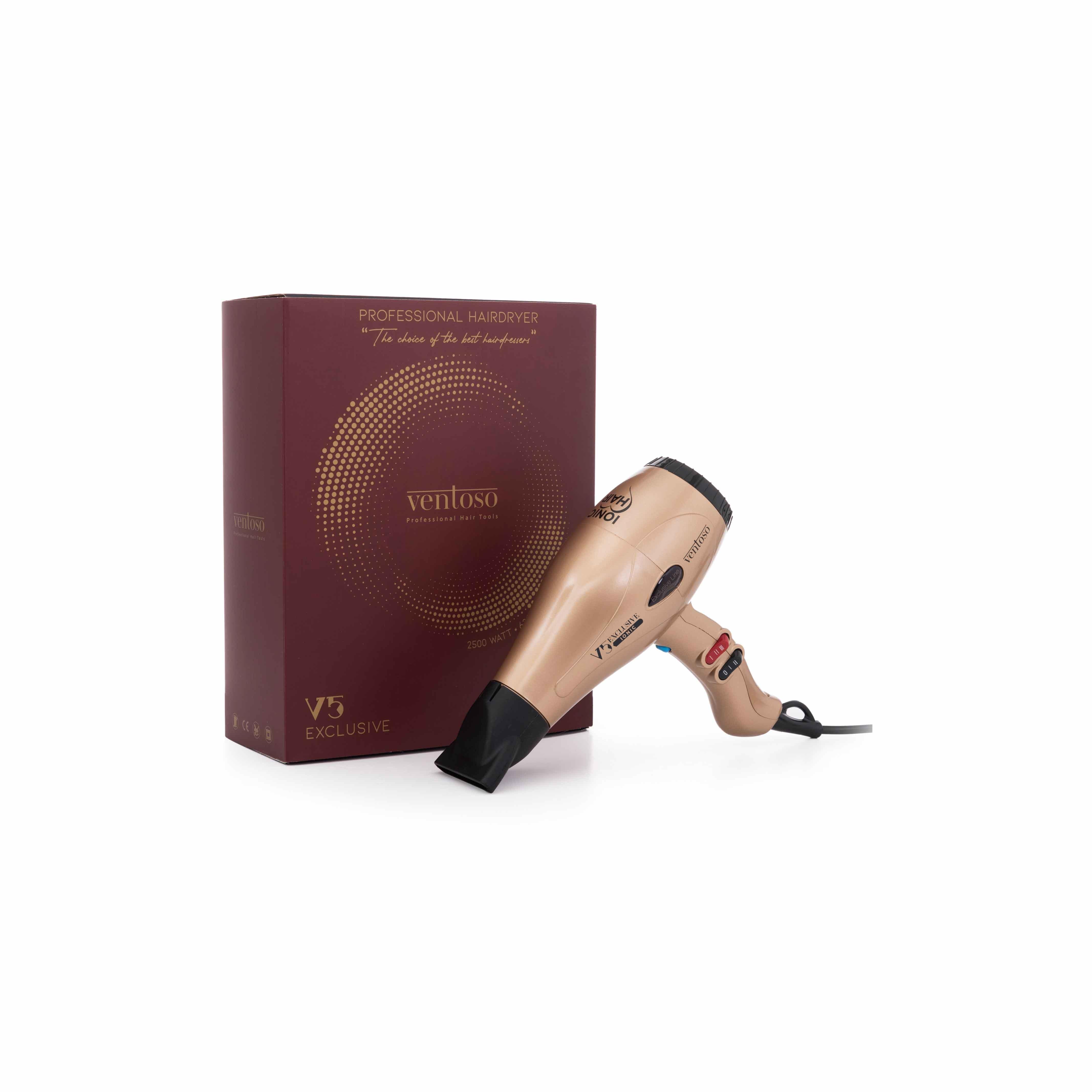 Ventoso V5 Exclusive İyonik 2500 W Profesyonel Fön Makinesi Goldy - Ventoso