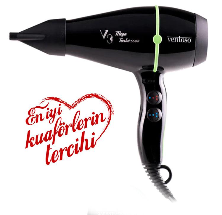 Ventoso V3 Megaturbo5500 Verde 2500 W Profesyonel Fön Makinesi - Ventoso