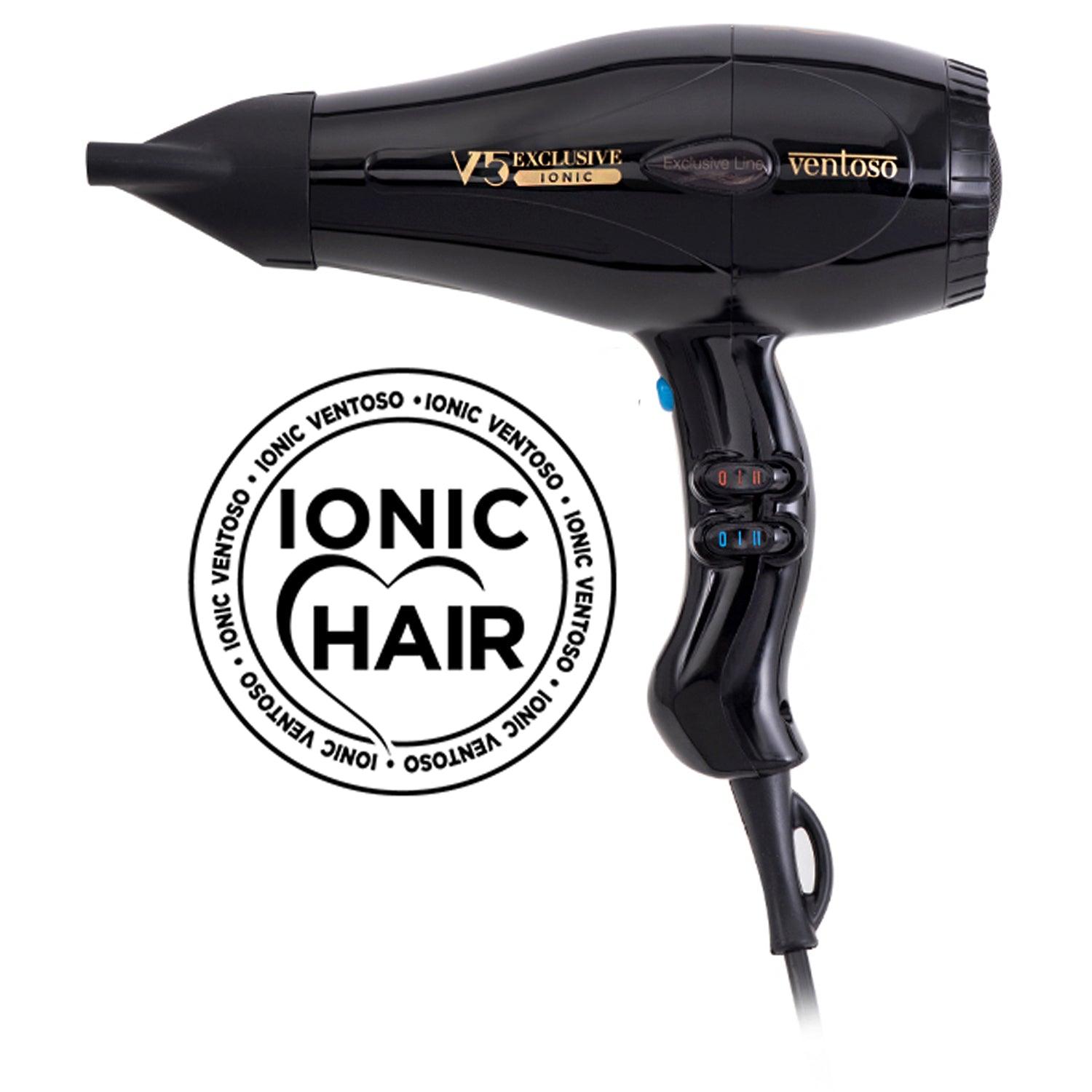 Ventoso V5 Exclusive İyonik Profesyonel Fön Makinesi Nero + Ventoso Labirent Tarak Yavru Ağzı - Ventoso