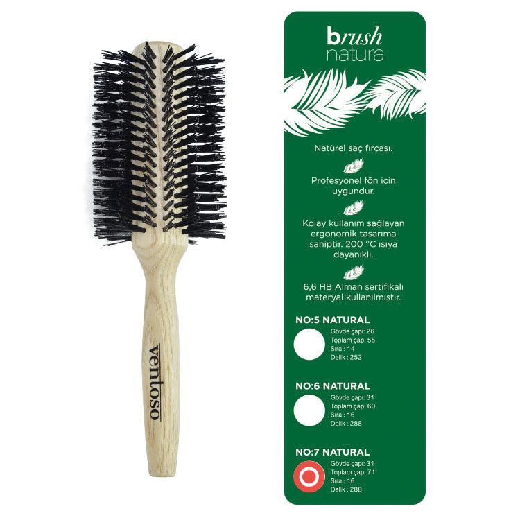 Ventoso V5 Exclusive İyonik Profesyonel Fön Makinesi Rosso + Ventoso Brush Natura No:7 Ahşap Fön Fırçası - Ventoso